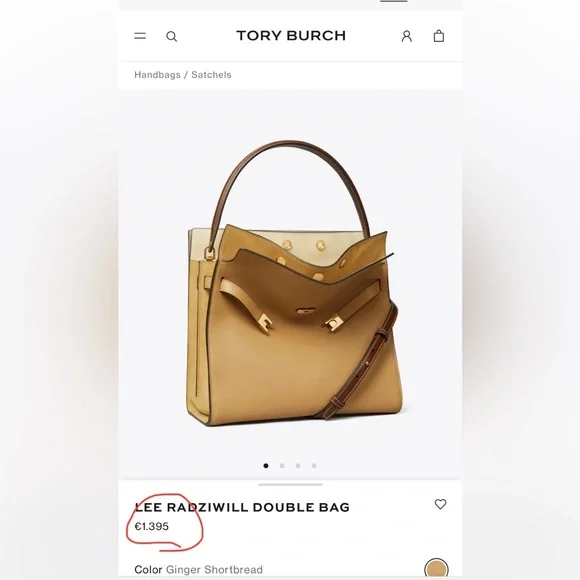 Tory Burch Large LEE RADZIWILL DOUBLE BAG - Picture 2 of 15